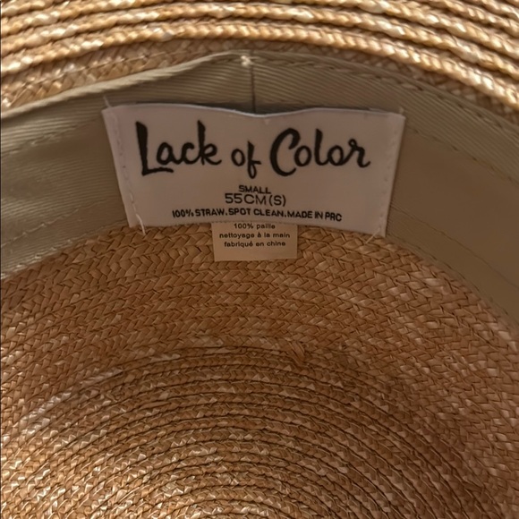 LIKE NEW Lack of Color Spencer Gold Foil Boater Hat - Picture 2 of 5